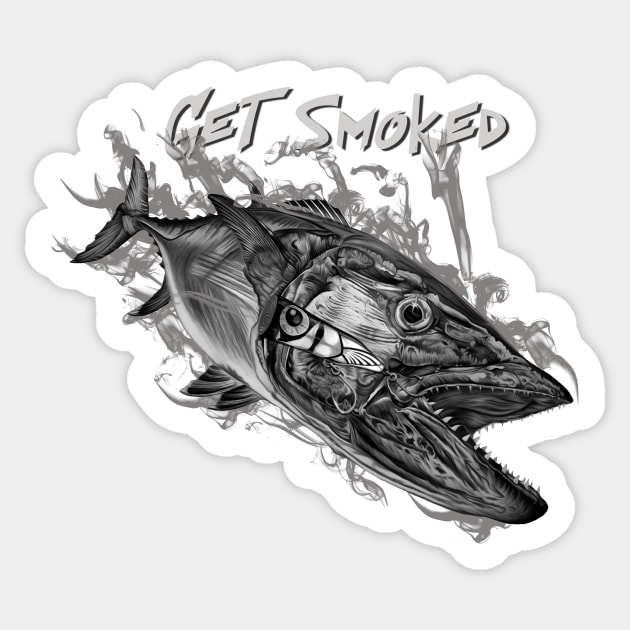 get smoked dog Sticker by Art by Paul